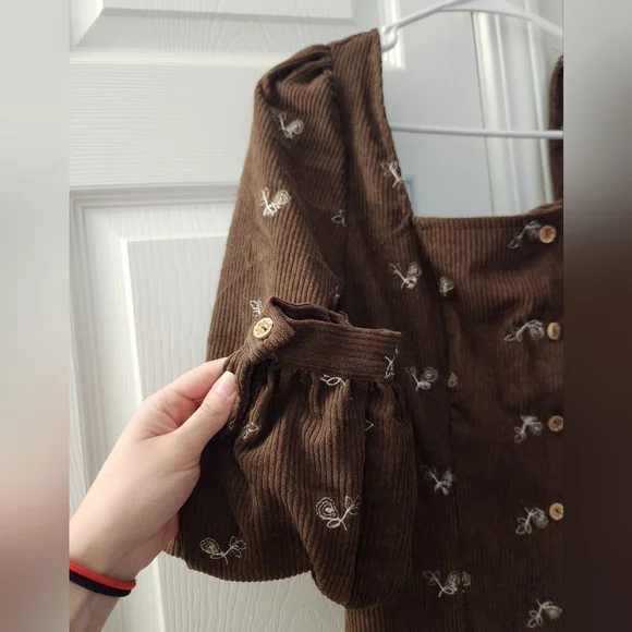 💌Brown Corduroy Dress - Picture 4 of 4